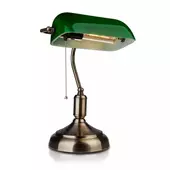Kép 1/6 - V-TAC asztali lámpa, zöld banklámpa, E27 foglalattal - SKU 3912