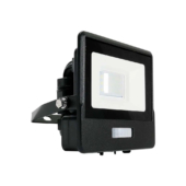 Kép 1/13 - V-TAC beépített mozgásérzékelős LED reflektor 10W természetes fehér, fekete házzal - SKU 20257