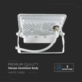 Kép 8/11 - V-TAC beépített mozgásérzékelős LED reflektor 20W meleg fehér, fehér házzal - SKU 20295