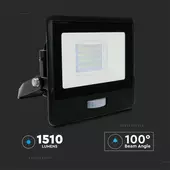 Kép 10/13 - V-TAC beépített mozgásérzékelős LED reflektor 20W meleg fehér, fekete házzal - SKU 20259