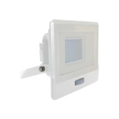 Kép 1/12 - V-TAC beépített mozgásérzékelős LED reflektor 30W hideg fehér, fehér házzal - SKU 20276
