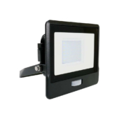 Kép 1/13 - V-TAC beépített mozgásérzékelős LED reflektor 30W hideg fehér, fekete házzal - SKU 20264