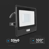 Kép 9/12 - V-TAC beépített mozgásérzékelős LED reflektor 30W természetes fehér, fekete házzal - SKU 20287