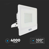Kép 10/12 - V-TAC beépített mozgásérzékelős LED reflektor 50W hideg fehér, fehér házzal - SKU 20279