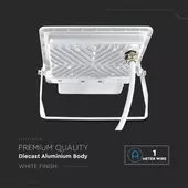 Kép 8/11 - V-TAC beépített mozgásérzékelős LED reflektor 50W hideg fehér, fehér házzal - SKU 20303