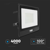 Kép 9/12 - V-TAC beépített mozgásérzékelős LED reflektor 50W hideg fehér, fekete házzal - SKU 20291