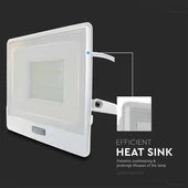 V-TAC beépített mozgásérzékelős LED reflektor 50W meleg fehér, fehér házzal - SKU 20301