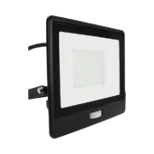 Kép 1/12 - V-TAC beépített mozgásérzékelős LED reflektor 50W természetes fehér, fekete házzal - SKU 20290