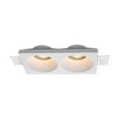 Kép 1/4 - V-TAC beépíthető 2xGU10 LED gipsz spotlámpa keret, kettes keret - SKU 6762