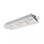 Kép 1/4 - V-TAC beépíthető 3xGU10 LED gipsz spotlámpa keret, hármas keret - SKU 6764