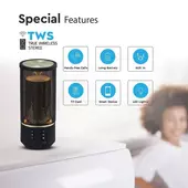 Kép 6/7 - V-TAC bluetooth hangszóró TWS funkcióval, láng effekttel - SKU 7724