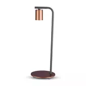 Kép 1/9 - V-TAC bronz színű asztali lámpa, E27 foglalattal - SKU 40331