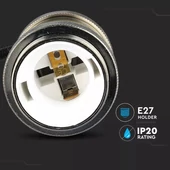 V-TAC bronzos sárgaréz színű függeszték E27 foglalattal - SKU 3842