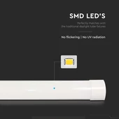 V-TAC bútor, - és pultvilágító LED lámpa 117cm 40W meleg fehér - SKU 23788
