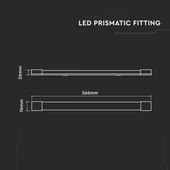 V-TAC bútor, - és pultvilágító LED lámpa 60cm 20W hideg fehér, 120lm/W - SKU 23787