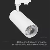 Kép 3/8 - V-TAC COB LED sínes spotlámpa, 40W, 3in1 színhőmérséklet, fehér házzal - SKU 8843