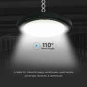 Kép 5/8 - V-TAC csarnokvilágító LED lámpa 100W 110° természetes fehér, IP65, 100 Lm/W - SKU 7808