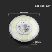 Kép 2/8 - V-TAC csarnokvilágító LED lámpa, 200W 100° természetes fehér, 185 Lm/W - SKU 7656