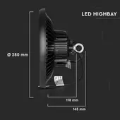 Kép 2/12 - V-TAC csarnokvilágító LED lámpa dimmelhető 100W 120lm/W 120° hideg fehér - SKU 563