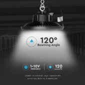 Kép 5/12 - V-TAC csarnokvilágító LED lámpa dimmelhető 100W 120lm/W 120° hideg fehér - SKU 563