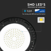 Kép 6/12 - V-TAC csarnokvilágító LED lámpa dimmelhető 100W 120lm/W 120° hideg fehér - SKU 563