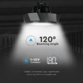Kép 5/12 - V-TAC csarnokvilágító LED lámpa dimmelhető 100W 180lm/W 120° hideg fehér - SKU 576