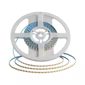 Kép 1/7 - V-TAC DC24V 3mm széles LED szalag, SMD 2835, 120 LED/m, kettős PCB, Hideg fehér - SKU 23026