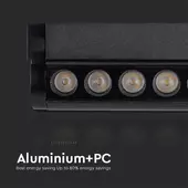 Kép 8/11 - V-TAC dönthető 5W spot LED lámpatest Slim 48V mágneses sínhez, meleg fehér - SKU 10258