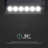 Kép 9/11 - V-TAC dönthető 5W spot LED lámpatest Slim 48V mágneses sínhez, meleg fehér - SKU 10258