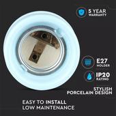 Kép 3/7 - V-TAC E27 kék porcelán foglalat - SKU 3798