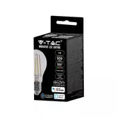 Kép 1/10 - V-TAC E27 okos A60 filament LED égő 7W, CCT - SKU 3001