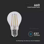 Kép 4/10 - V-TAC E27 okos A60 filament LED égő 7W, CCT - SKU 3001