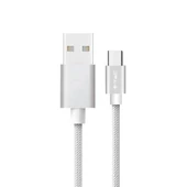 V-TAC ezüst, USB - Micro USB 1m hálózati kábel - SKU 8489