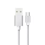 Kép 1/6 - V-TAC ezüst, USB - Micro USB 1m hálózati kábel - SKU 8489