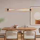 Kép 5/5 - V-TAC fa hatású designer lineáris 15W LED csillár, 120cm, meleg fehér - SKU 23368