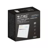 Kép 1/8 - V-TAC CCT, fali 4 zónás rádiófrekvenciás LED szalag távirányító - SKU 2916