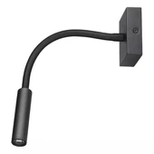 V-TAC fali LED COB olvasólámpa fekete 3W meleg fehér - SKU 1485