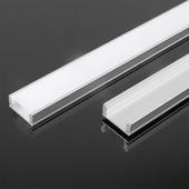 Kép 1/3 - V-TAC falon kívüli alumínium LED szalag profil fehér fedlappal 2m - SKU 10321
