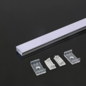 Kép 1/4 - V-TAC falon kívüli alumínium LED szalag profil fehér fedlappal 2m - SKU 3352