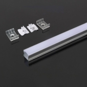 Kép 1/4 - V-TAC falon kívüli alumínium LED szalag profil fehér fedlappal 2m - SKU 3354