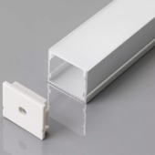 Kép 1/2 - V-TAC falon kívüli alumínium LED szalag profil fehér fedlappal 2m - SKU 3371
