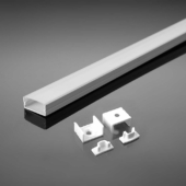 Kép 1/5 - V-TAC falon kívüli fehér színű alumínium LED szalag profil, fehér fedlappal 2m - SKU 3365