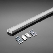 Kép 1/5 - V-TAC falon kívüli fehér színű alumínium LED szalag profil, fehér fedlappal 2m - SKU 3367