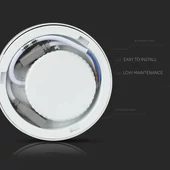 V-TAC falon kívüli mennyezeti kerek LED panel 12W hideg fehér - SKU 4912