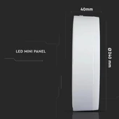 V-TAC falon kívüli mennyezeti kerek LED panel 22W hideg fehér - SKU 4898