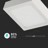 Kép 4/9 - V-TAC falon kívüli mennyezeti szögletes LED panel 18W természetes fehér - SKU 4920