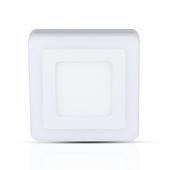 Kép 1/8 - V-TAC falon kívüli mennyezeti szögletes LED panel 8W hideg fehér - SKU 4924