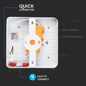 V-TAC falon kívüli mennyezeti szögletes LED panel 8W természetes fehér - SKU 4923