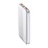 Kép 1/6 - V-TAC fehér 10000mAh powerbank, Power Delivery, gyorstöltéssel, Type-C kábellel - SKU 7832