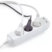 Kép 10/11 - V-TAC fehér elosztó 3db aljzattal, 2db USB csatlakozó, 5m kábel - SKU 8775